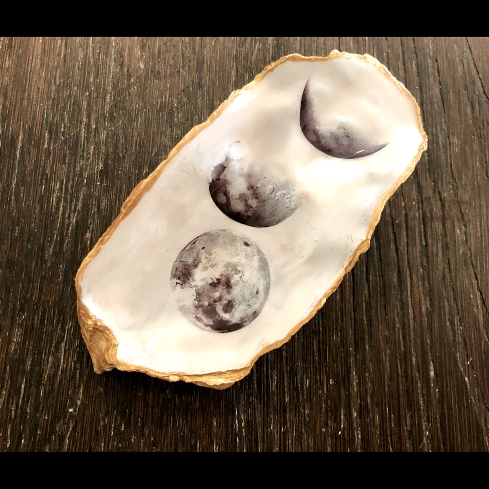 Hand made oyster shell trinket dish